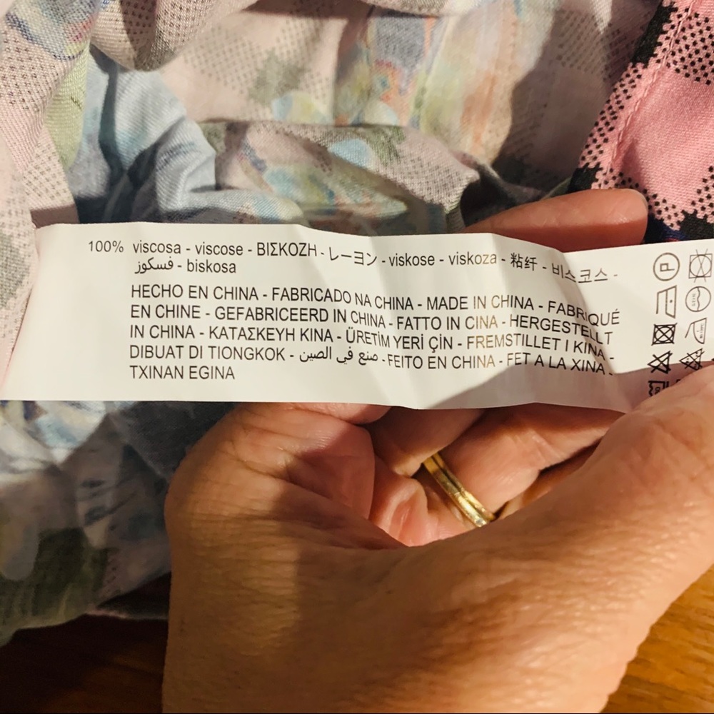 ZARA Floral Plaid Checked Slip Midi Dress Coquette Girl - Picture 8 of 8